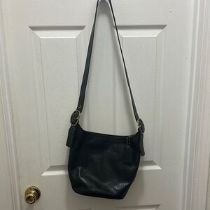 Coach Black Leather Shoulder Bag